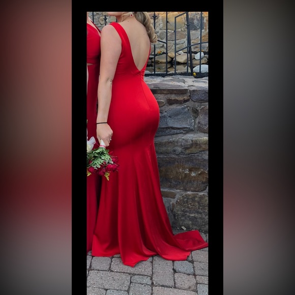 Let’s Red Ball Gown/Prom Dress size S - Picture 7 of 11